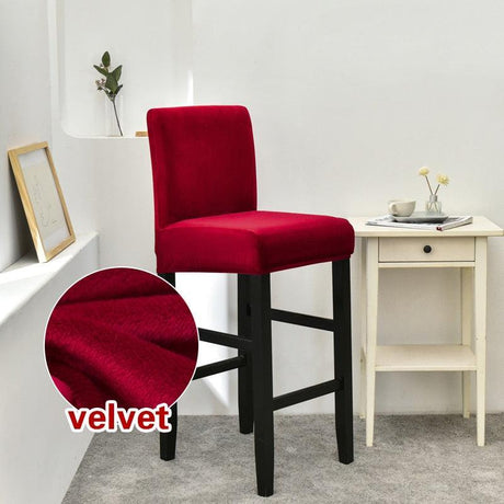 Housse de chaise de bar en velours - La Maison de la Housse®