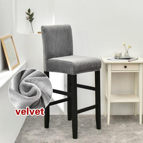 Housse de chaise de bar en velours - La Maison de la Housse®