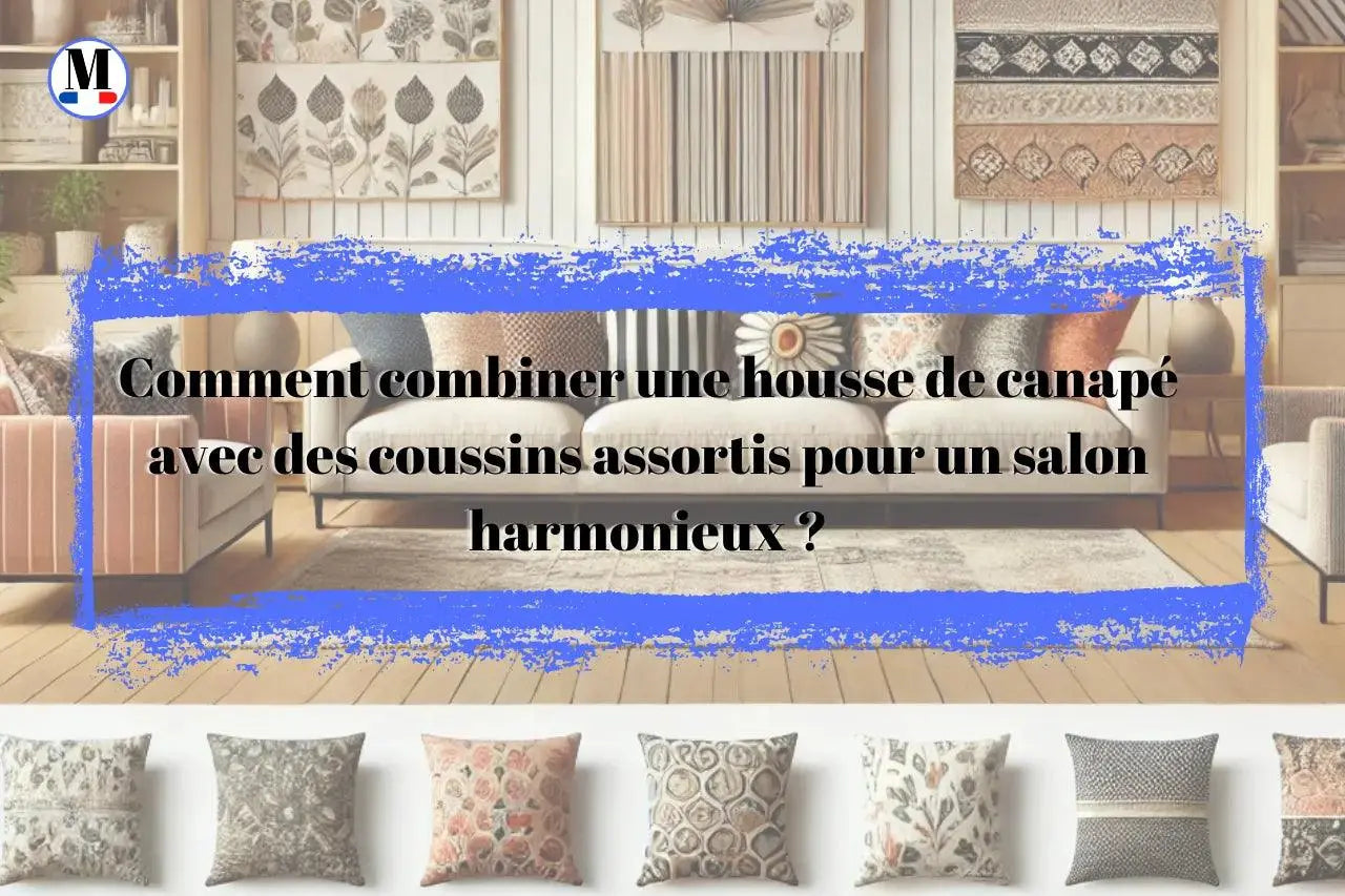 Comment combiner une housse de canapé avec des coussins assortis pour un salon harmonieux ? - La Maison de la Housse®