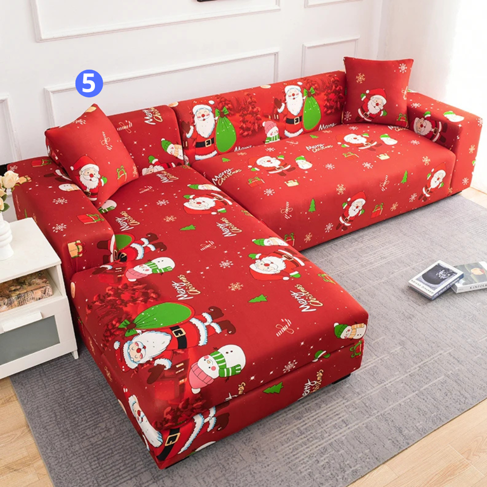 Housse de Canapé d'Angle - Motif Noël