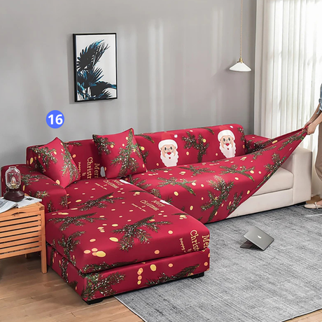 Housse de Canapé d'Angle - Motif Noël