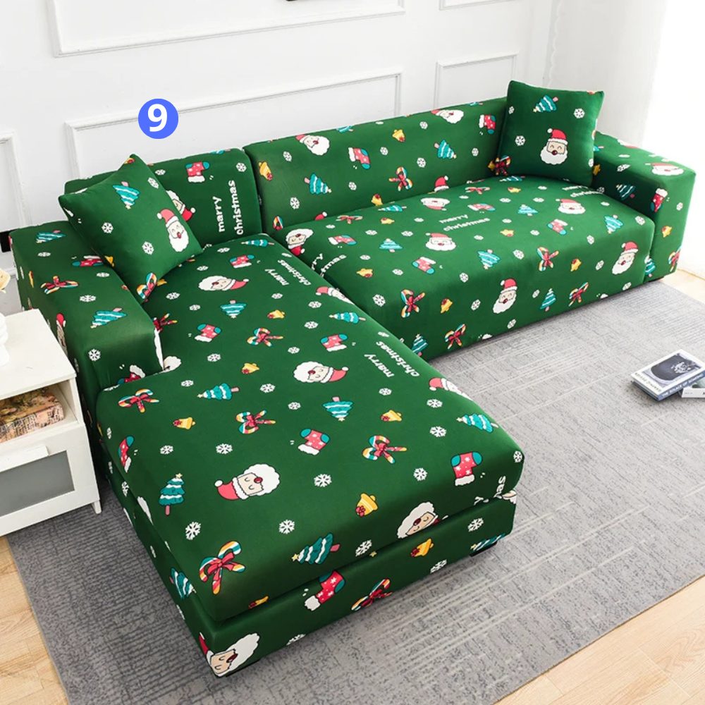 Housse de Canapé d'Angle - Motif Noël