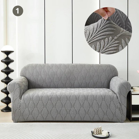 Housse de Canapé Jacquard Gris