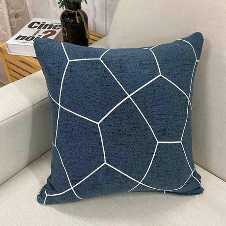 2 Housses De Coussin Bleucrowo Pour Canapé - 45 x 45 Cm - La Maison de la Housse®