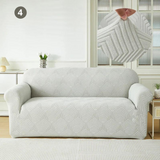 Housse de Canapé Jacquard Gris Clair