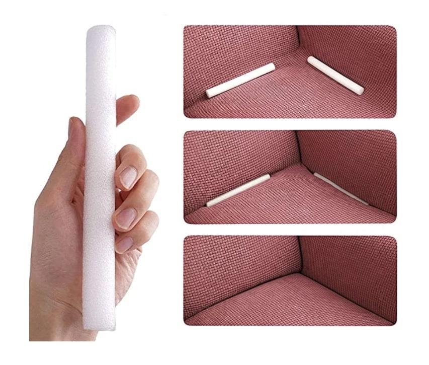 6 Bâtonnets en mousse antidérapants pour housse de canapé extensible - La Maison de la Housse®