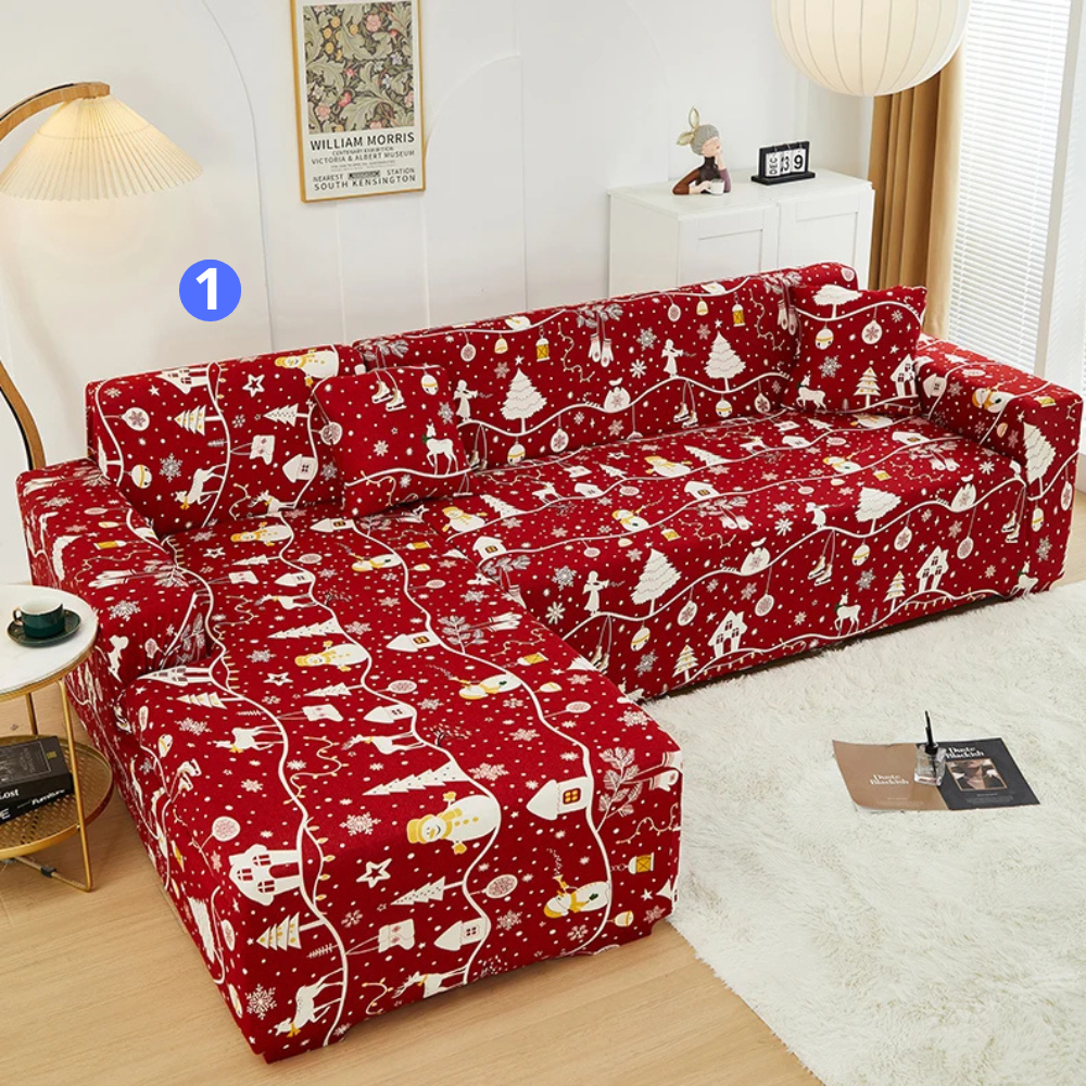 Housse de Canapé d'Angle - Motif Noël