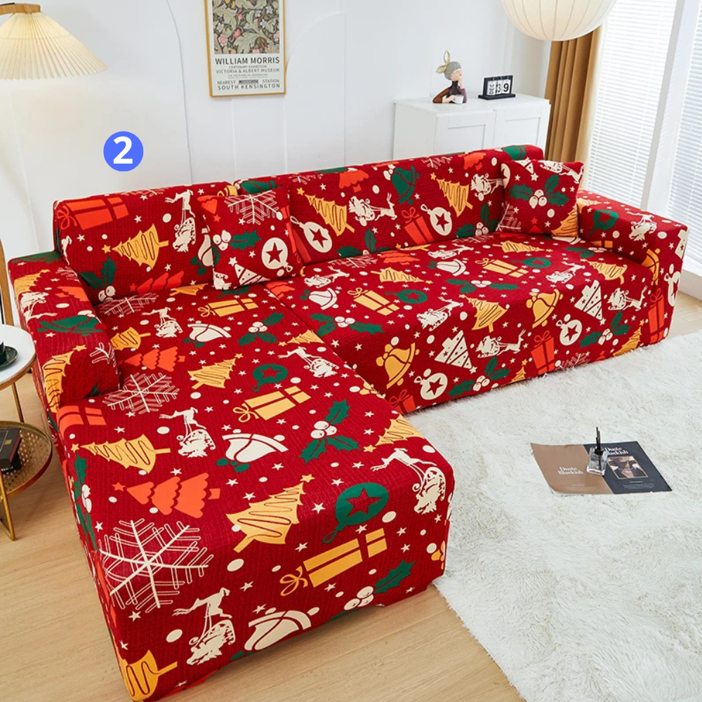 Housse de Canapé d'Angle - Motif Noël