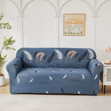 Plume Bohème Nuit – Housse de Canapé Extensible