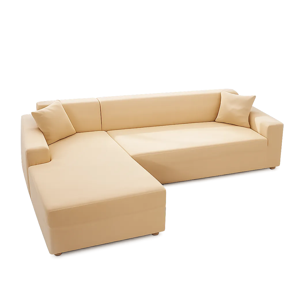 Beige - Housse de Canapé d’Angle Extensible