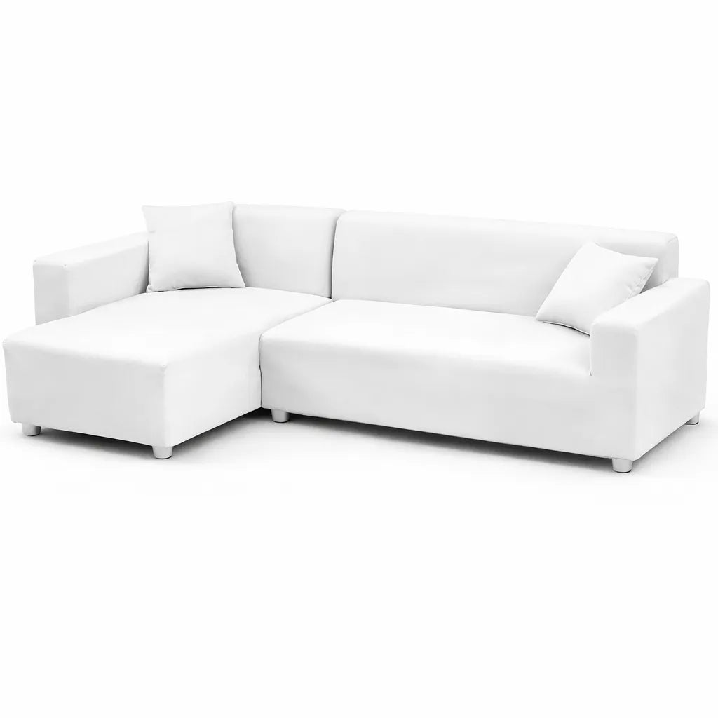 Blanc - Housse de Canapé d’Angle Extensible