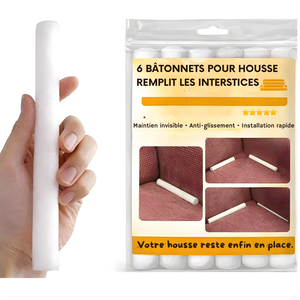 6 Bâtonnets – Maintien optimal de la housse dans les plis (fortement conseillés)