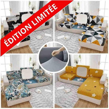 HOUSSES À MOTIFS POUR COUSSIN D'ASSISE DE CANAPÉ D'ANGLE - La Maison de la Housse®