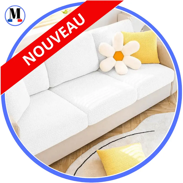 Housse Blanc Coussin D'assise & Dossier - Canapé & Fauteuil - La Maison de la Housse®