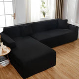 Housse De Canapé d'Angle Black Noir - La Maison de la Housse®