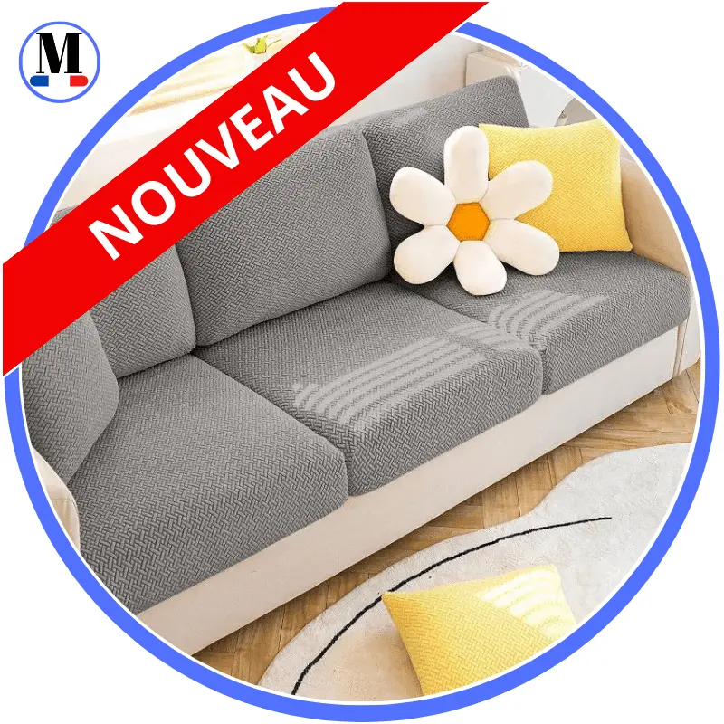 Housse Gris clair Coussin D'assise & Dossier - Canapé & Fauteuil - La Maison de la Housse®