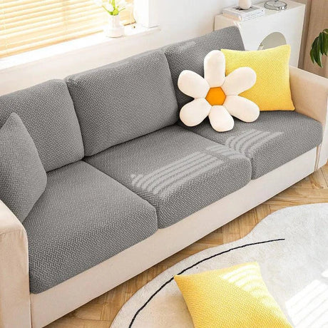 Housse Gris clair Coussin D'assise & Dossier - Canapé & Fauteuil - La Maison de la Housse®