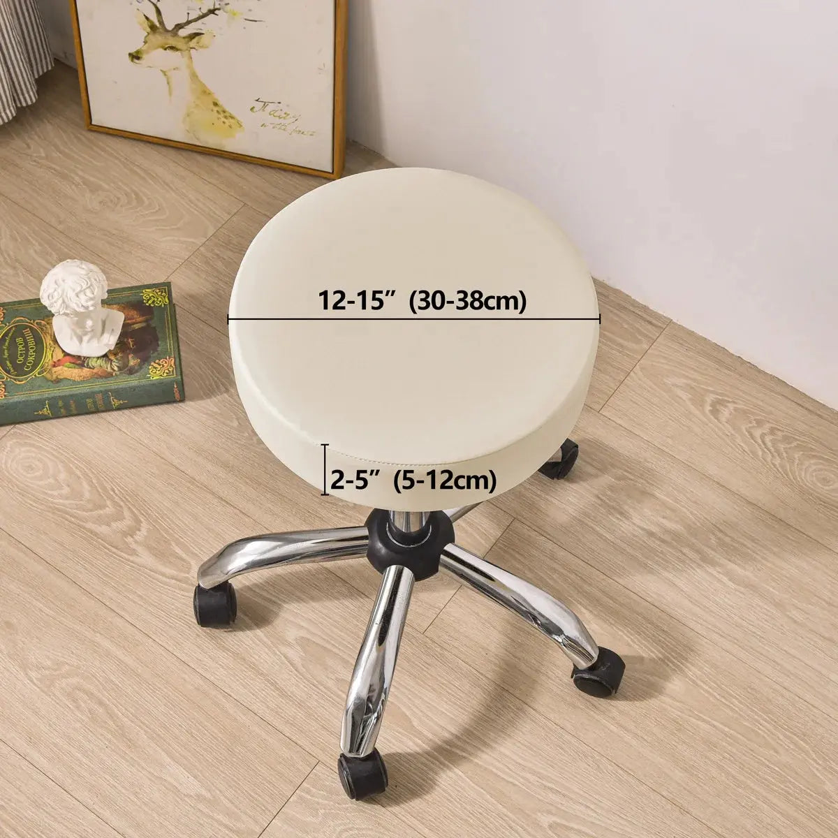 Housse Imperméable Ronde pour Tabouret avec Bandes élastiques La Maison de la Housse®