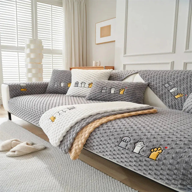 Housse Protège Canapé Antidérapante en Velours La Maison de la Housse®