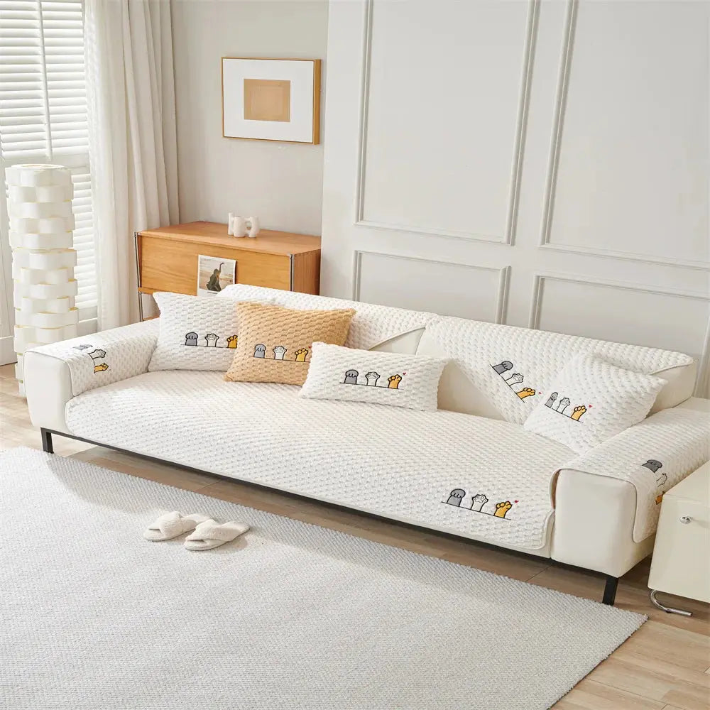 Housse Protège Canapé Antidérapante en Velours La Maison de la Housse®