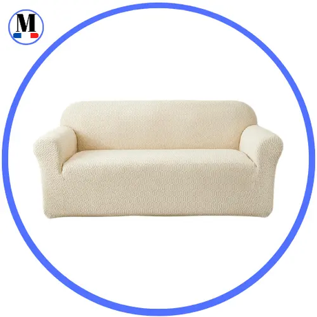 Housse de Canapé Jacquard Crème - La Maison de la Housse®