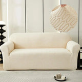 Housse de Canapé Jacquard Crème - La Maison de la Housse®
