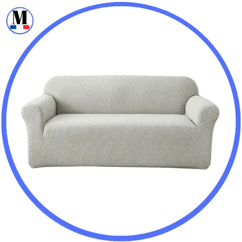 Housse de Canapé Jacquard Gris Clair - La Maison de la Housse®