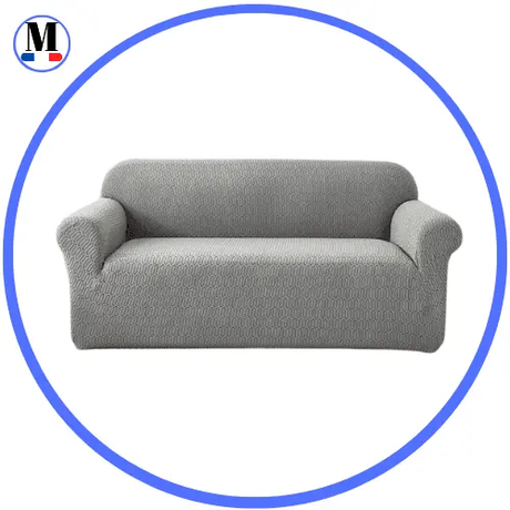 Housse de Canapé Jacquard Gris - La Maison de la Housse®