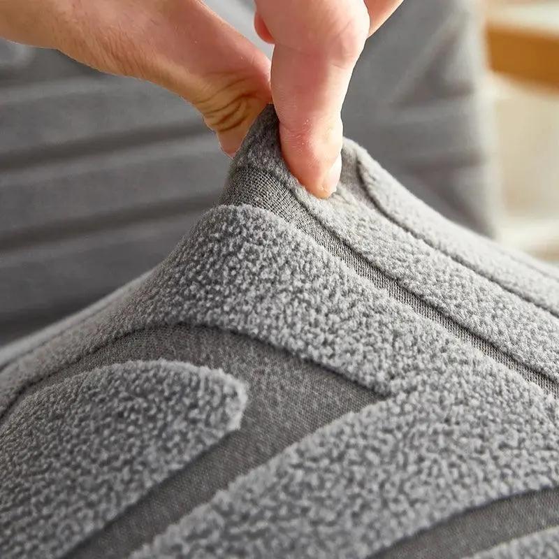 Housse de Canapé Jacquard Gris - La Maison de la Housse®