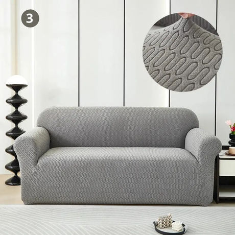 Housse de Canapé Jacquard Gris La Maison de la Housse®