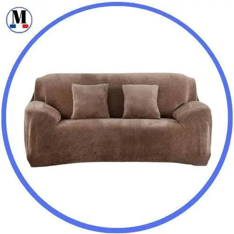 Housse de Canapé Velours Camel - La Maison de la Housse®