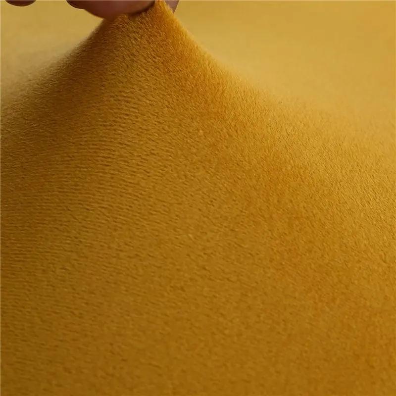 Housse de Chaise Jaune de Bureau Style Velours - La Maison de la Housse®
