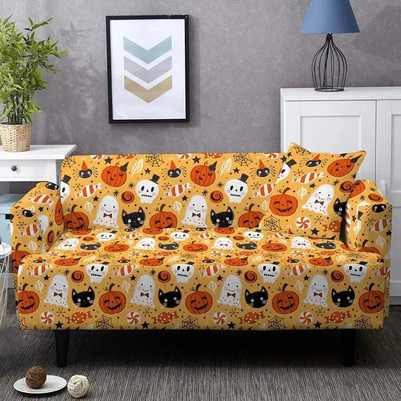 Housse de canapé Citrouille Halloween - La Maison de la Housse®