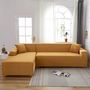 Housse de canapé droit et d’angle – Camel La Maison De La Housse