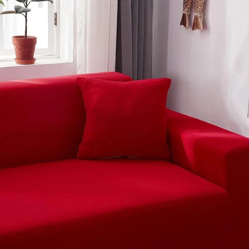 Housse De Canapé d'Angle Rouge Clair - La Maison de la Housse®