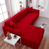 Housse De Canapé d'Angle Rouge Clair - La Maison de la Housse®