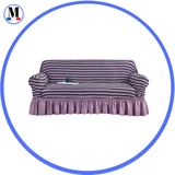 Housse de canapé en Microfibre Style Jupe Violet - La Maison de la Housse®