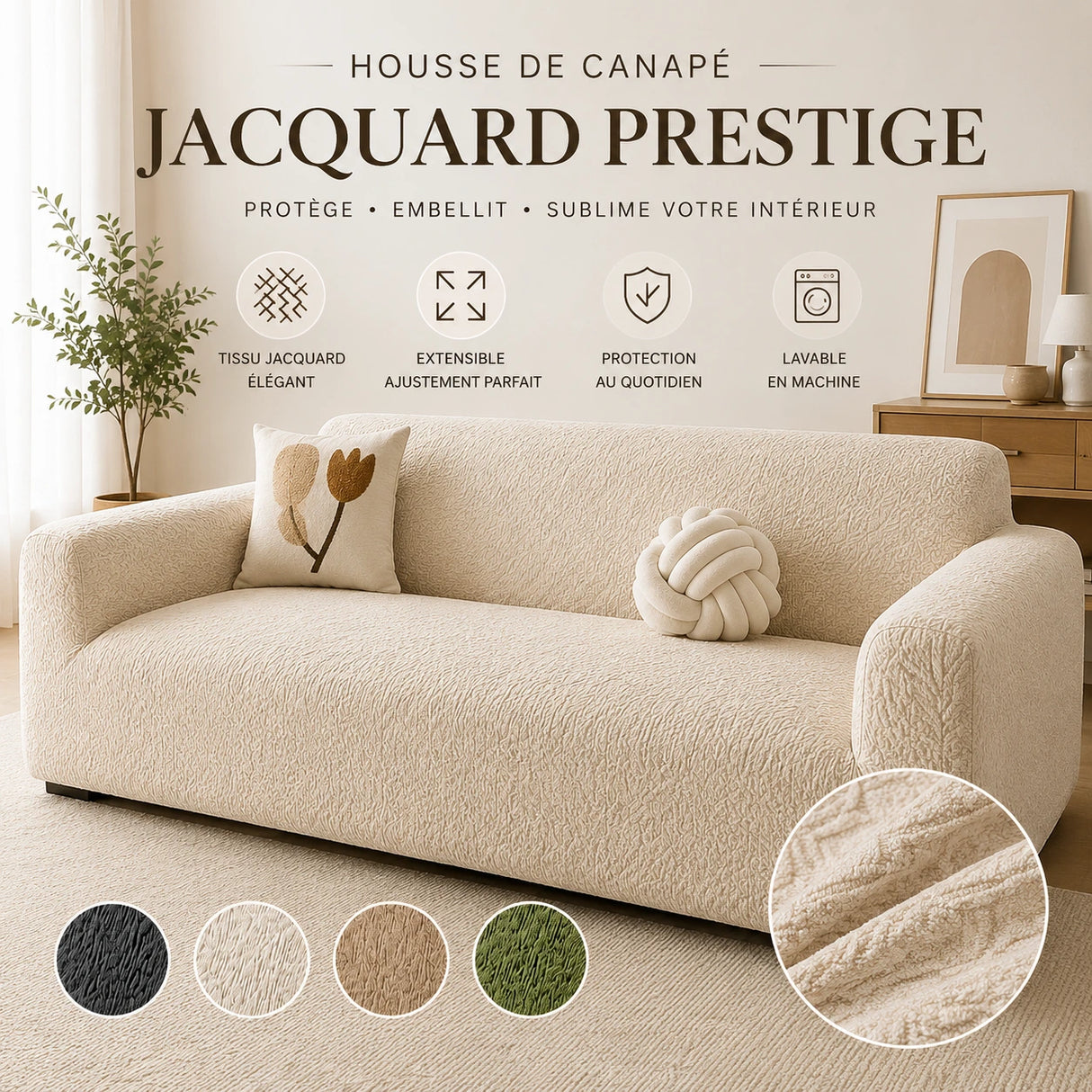 Housse de Canapé Jacquard Prestige
