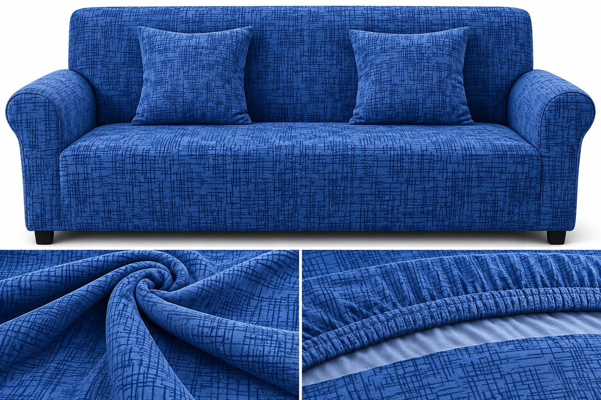 Motif Bleusaint - Housse De Canapé Extensible