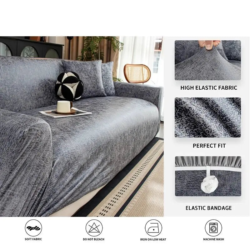 Housses de Canapé Extensibles - Effet Cuir - La Maison de la Housse®