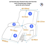 Housses de fauteuil inclinables imperméables - La Maison de la Housse®
