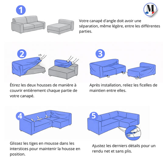 TUTO installer ma housse de canape d'angle