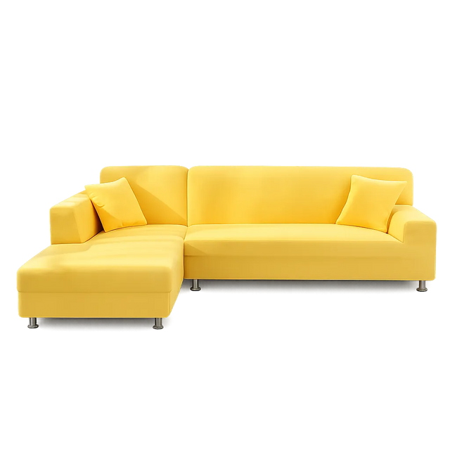 Jaune - Housse de Canapé d’Angle Extensible