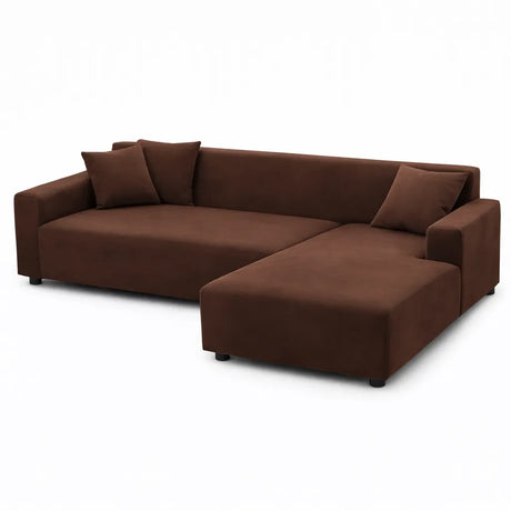 Marron - Housse de Canapé d’Angle Extensible