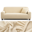Microfibre Beige - Housse de Canapé Extensible