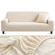 Microfibre Blanc - Housse de Canapé Extensible