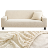 Microfibre Blanc - Housse de Canapé Extensible