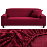 Microfibre Bordeaux - Housse de Canapé Extensible
