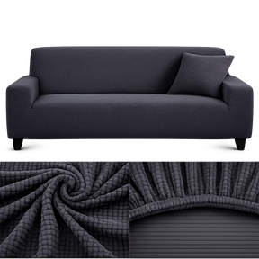 Microfibre Gris Foncé- Housse de Canapé Extensible
