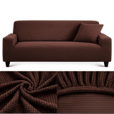 Microfibre Marron Café - Housse de Canapé Extensible